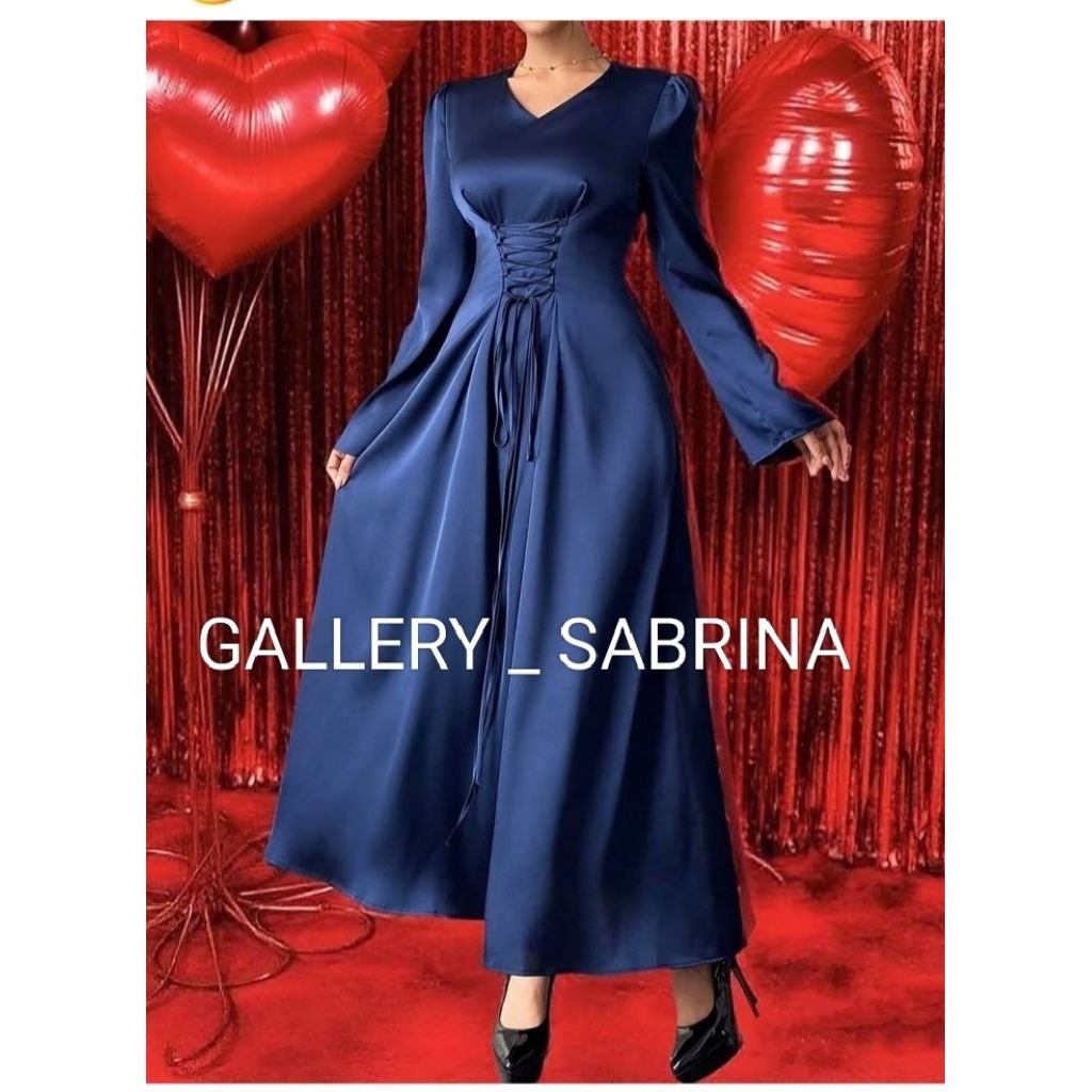 Arsita Dress vintage jumbo satin silk
