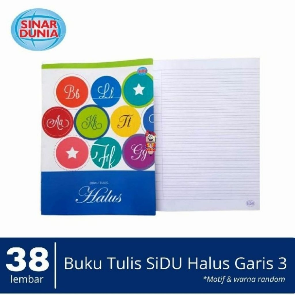 

buku tulis halus garis 3 sidu 38 lembar buku anak sekolah (isi 10 pcs)
