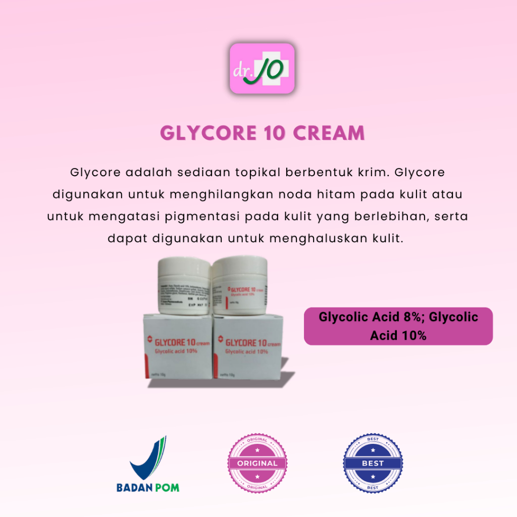 GLYCORE 10 CREAM | KRIM NODA HITAM DI WAJAH | dr.Jo Cares