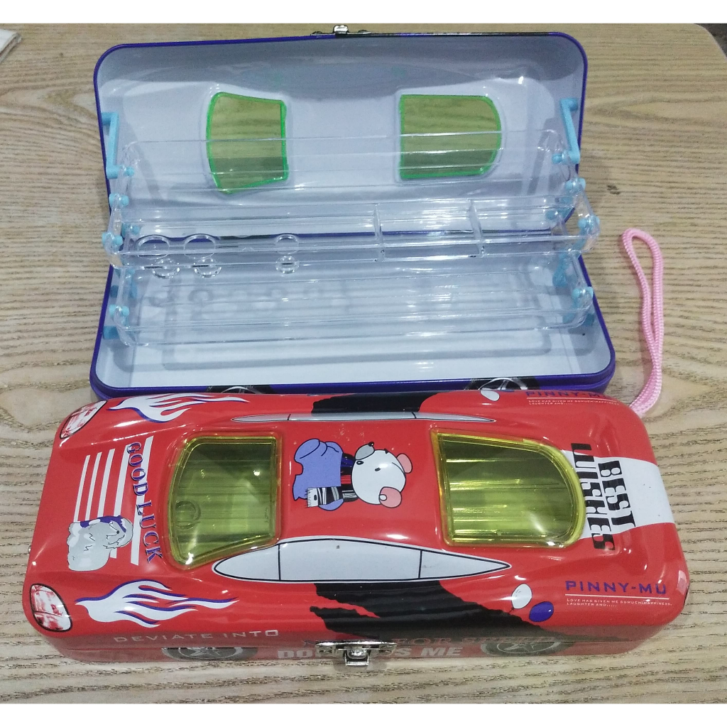 

Kotak Pensil Case Kaleng Mobil Sport 3 Susun