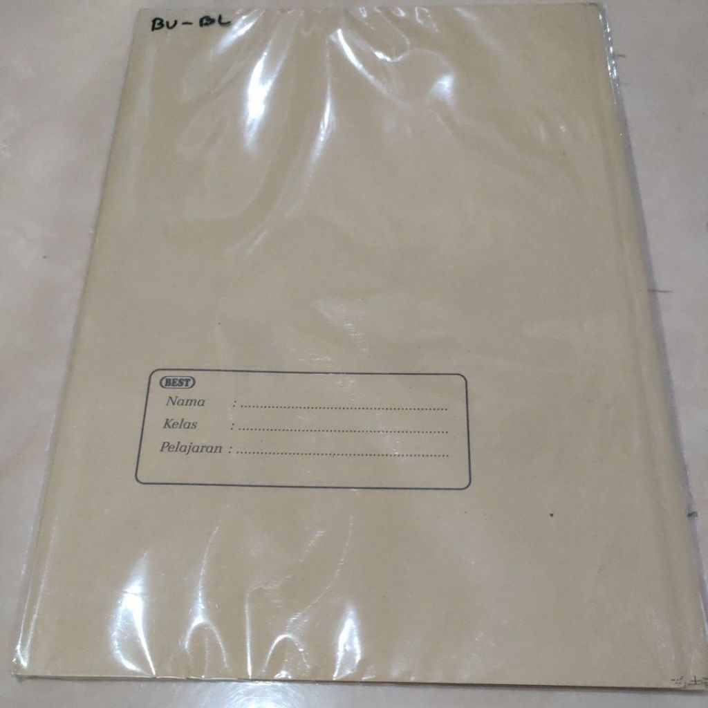

Sampul kertas coklat polos ukuran buku kwarto