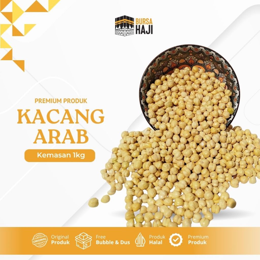 

Kacang Arab Panggang 1kg Oleh oleh Haji Umrah Chickpeas Rosted Kacang Renyah