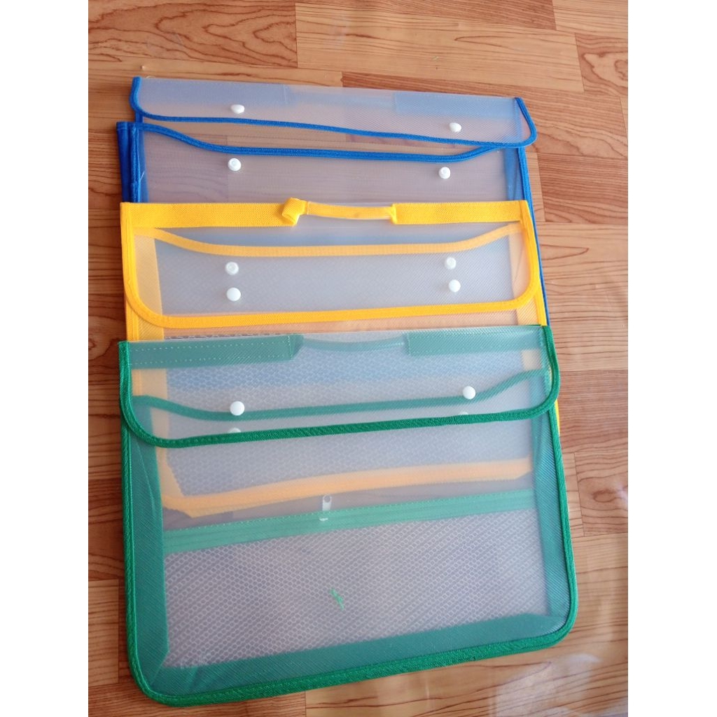 

Map Document Folio / Tas Plastik Kancing Jinjing Dengan Ganggang / School Bag F4