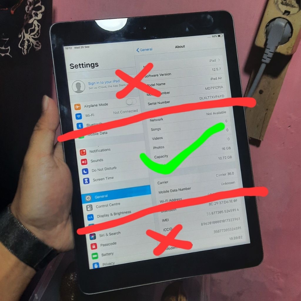 IPAD AIR 1 16GB BYPASS WIFI BACA DESKRIPSI