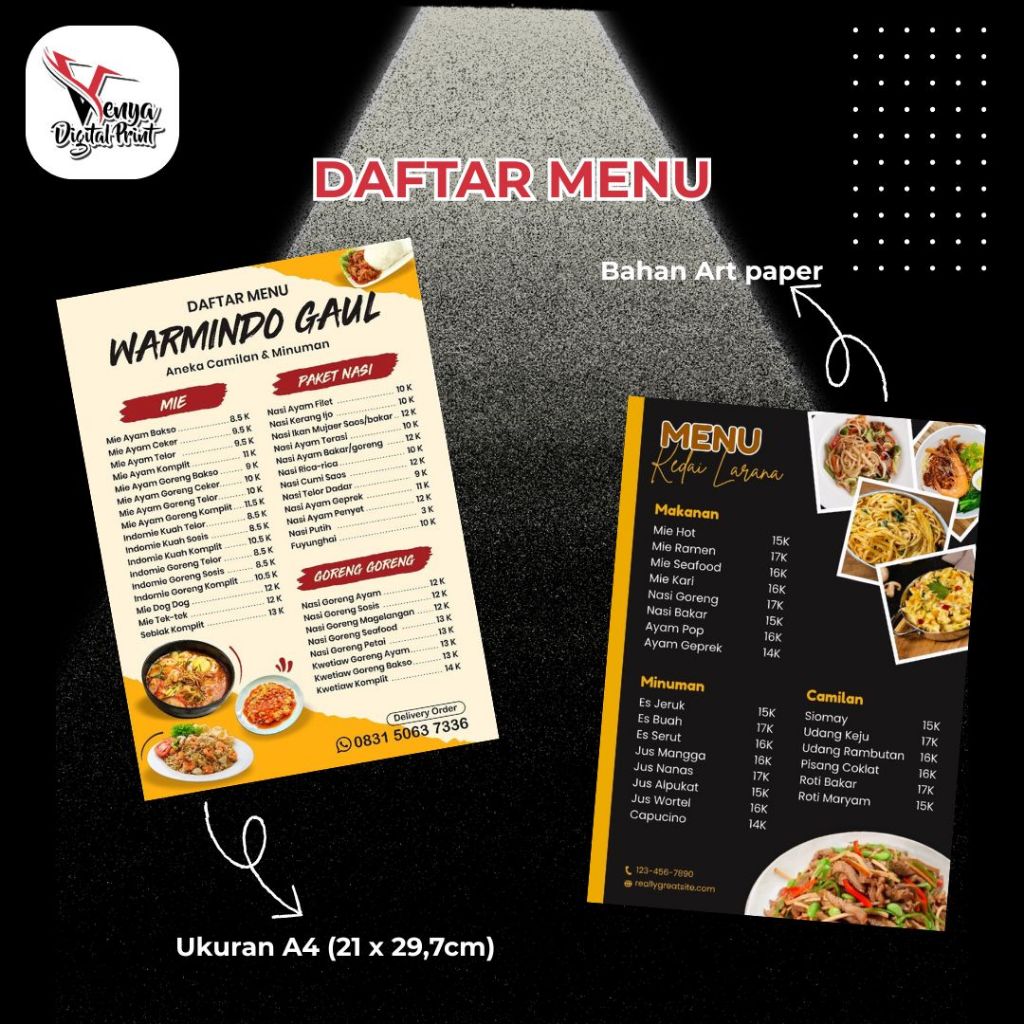 

CETAK DAFTAR MENU bisa riquest desain (PRINT MENU MAKANAN/MINUMAN/CAFE/RESTO/WARNAS/DAN LAIN LAIN)