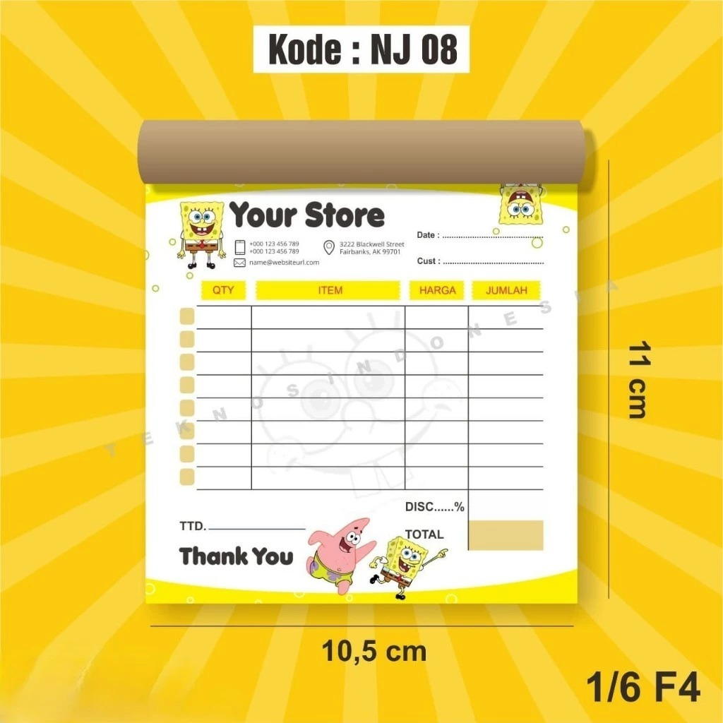 

NOTA PENJUALAN OLSHOP ONLINE SHOP LOGO CUSTOM FOLIO TERMURAH 1/6
