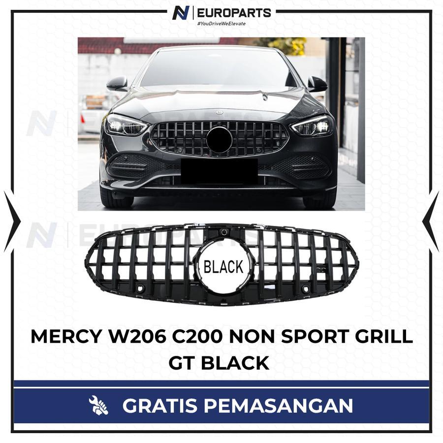 W206 GRILL GT BLACK NON SPORT C200 | GRILL DEPAN MERCEDES W206 GT BLACK UNTUK C200