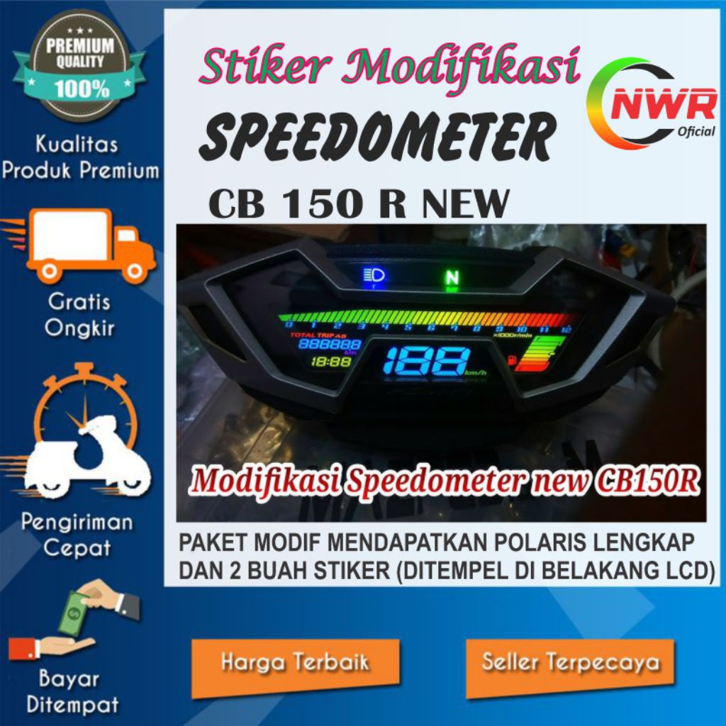 Polaris Polarizer CB 150 R New Polaris Speedometer CB 150 R Stiker Speedometer CB 150