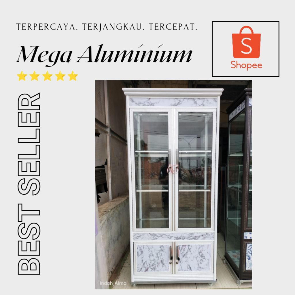 LEMARI HIAS 2 PINTU ALUMINIUM MURAH PALEMBANG
