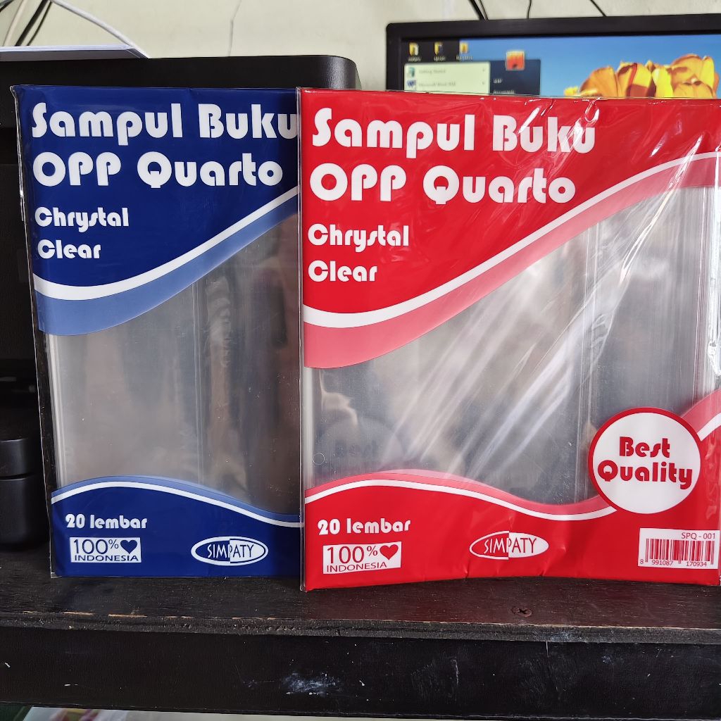 

(1 PACK isi 20 lbr) Sampul buku plastik OPP ukuran kuarto utk buku tulis biasa