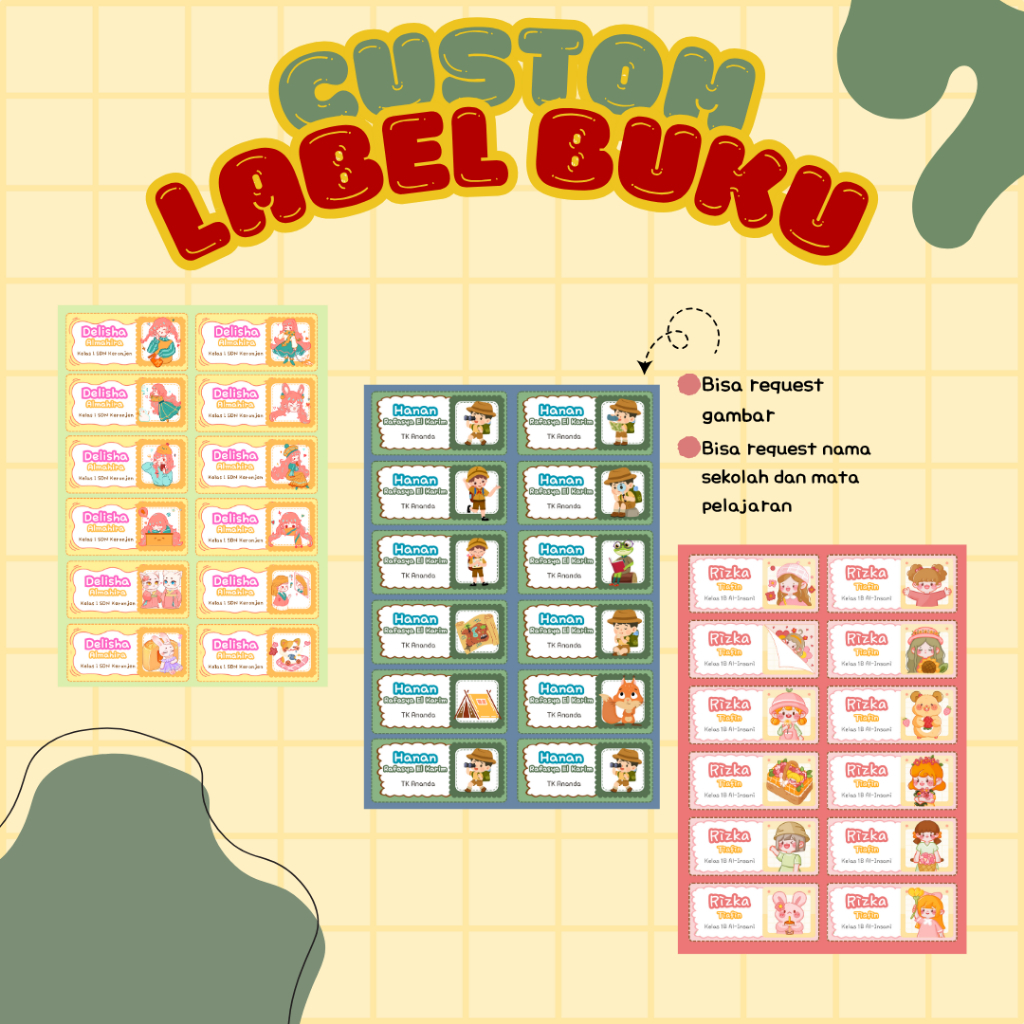 

Custom Stiker Label Buku Tulis Lucu