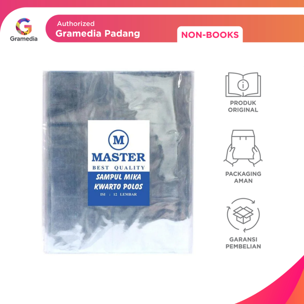 

Gramedia Padang - Sampul Plastik Master Mika Kwarto isi 12 pcs