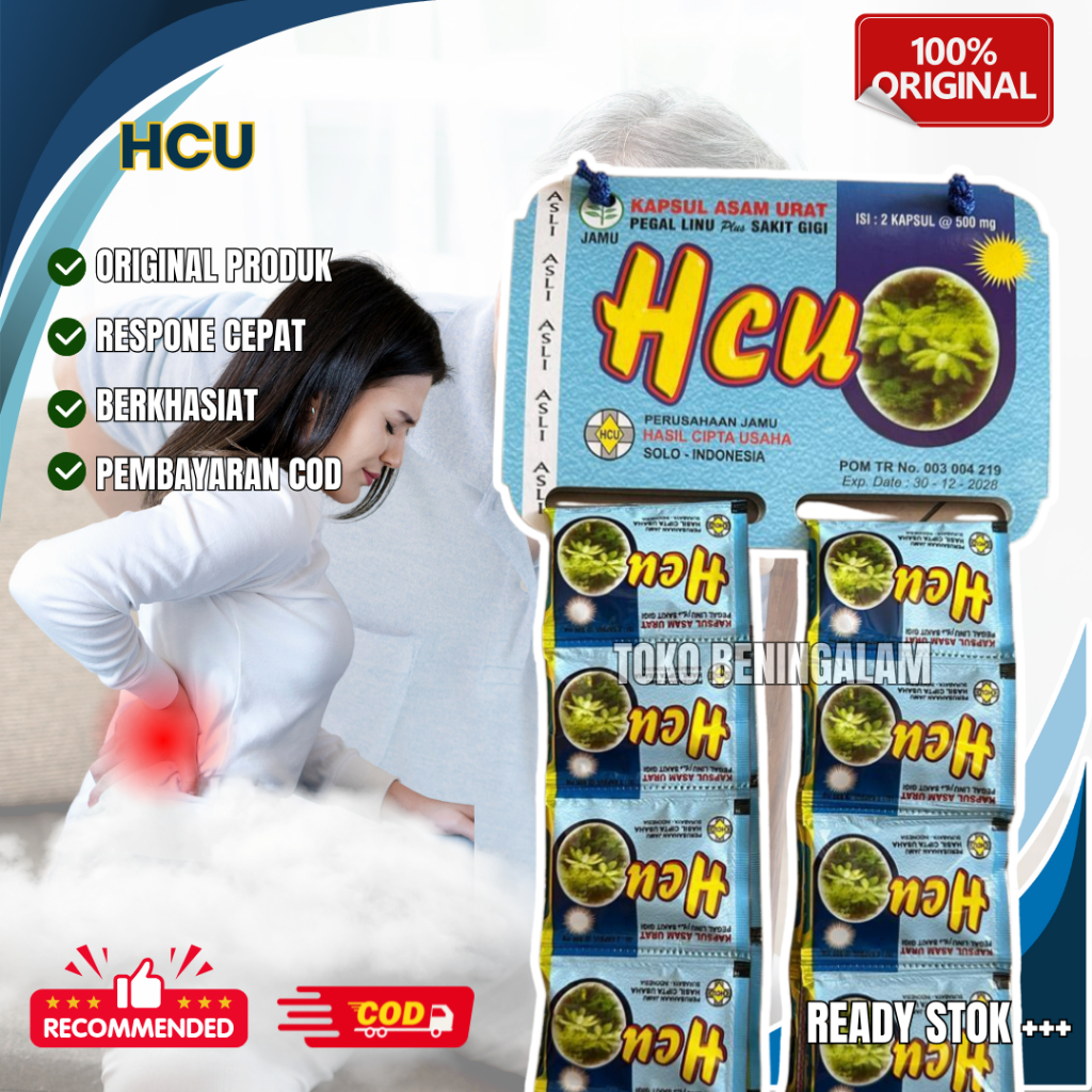 

HCU Kapsul Asam Urat Pegal Linu Cikunguya Original 100%