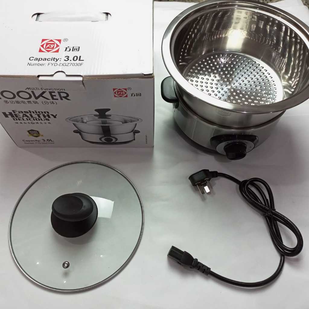 Cooker Kompor Listrik Multifungsi 3L panci listrik multifungsi kompor listrik plus panci