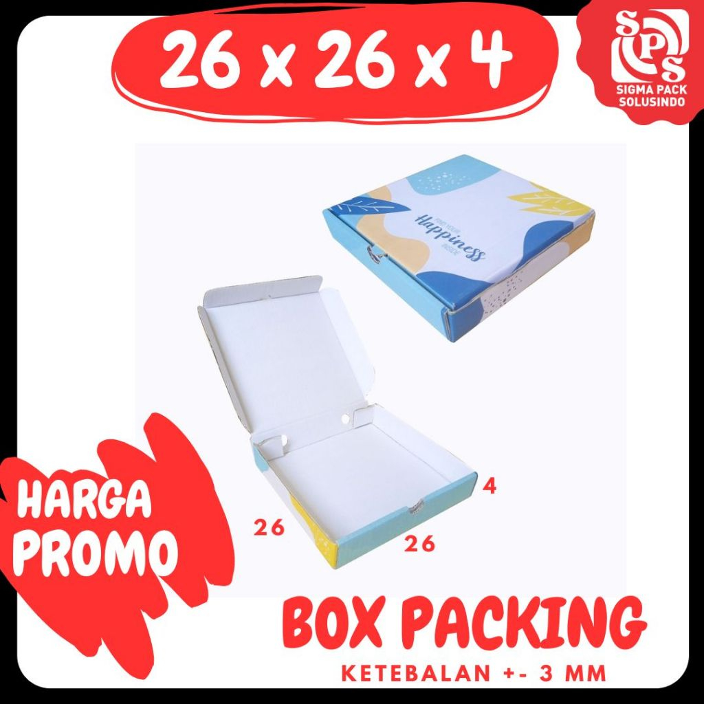 

Box 26x26x4 Kardus Pizza Karton LD Dus Souvenir Baju Kotak Kue Hantaran Hampers Zigma Shop
