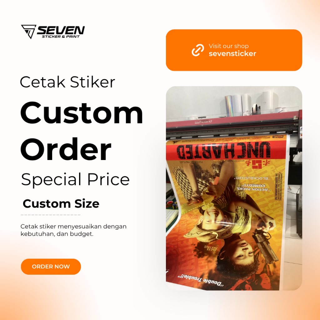 

Cetak Custom Stiker Vinyl Sticker Waterproof - Cetak kuantiti sedikit - Custom Desain minimum order