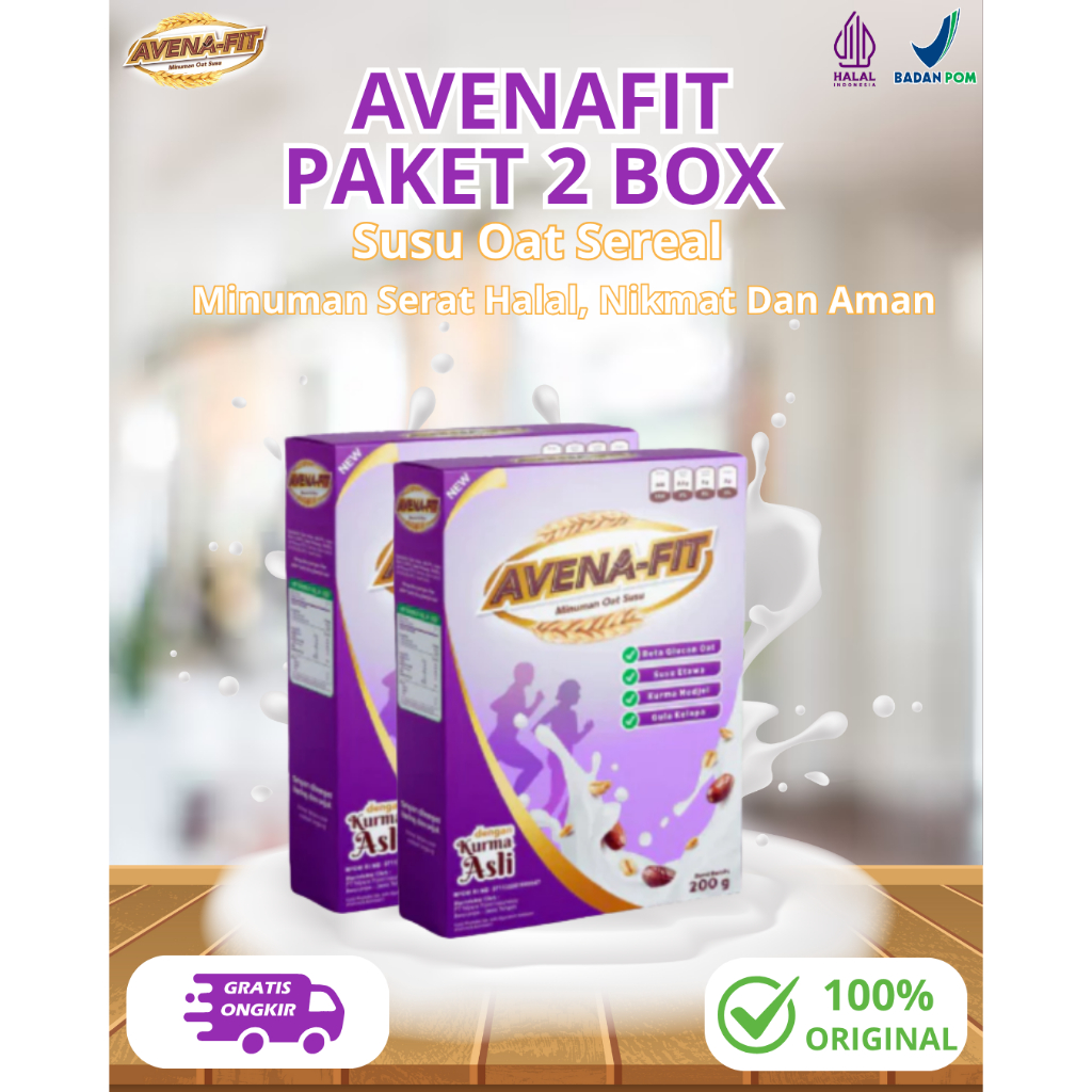 

AVENAFIT PAKET 2 BOX SUSU OAT SEREAL KURMA