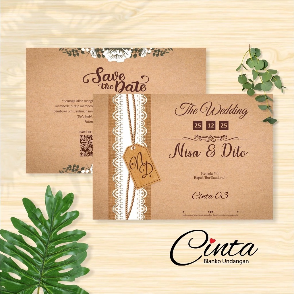 BLANGKO UNDANGAN PERNIKAHAN MURAH - BLANGKO UNDANGAN KOSONGAN CINTA 03