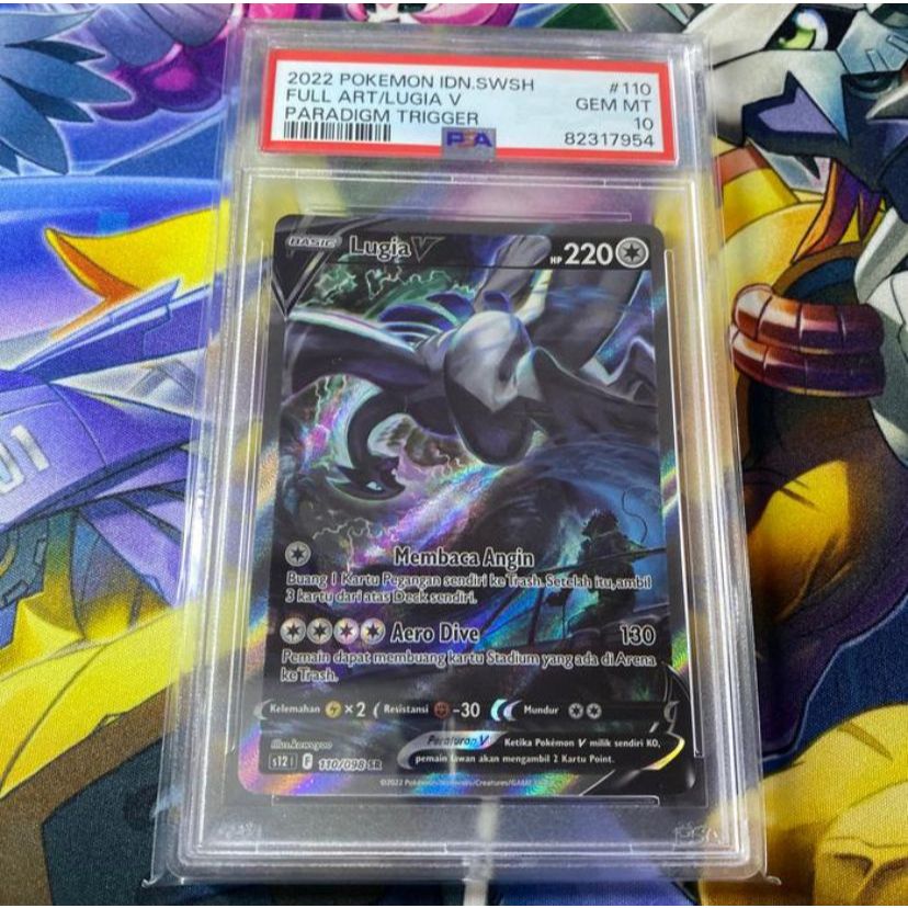 Kartu Pokemon TCG ID Indonesia SWSH S12 Lugia V SR AA PSA 10