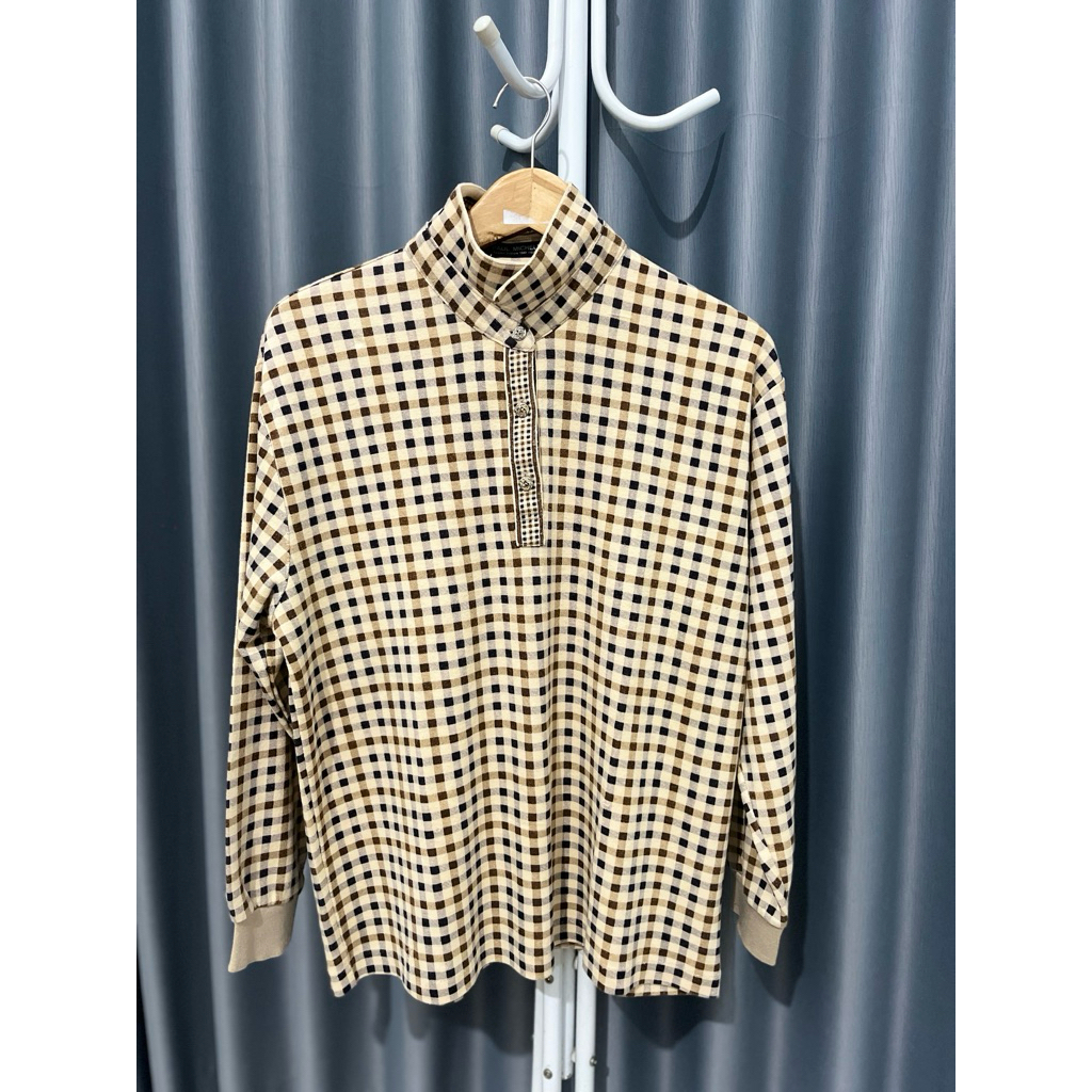 kemeja kotak-kotak atasan wanita