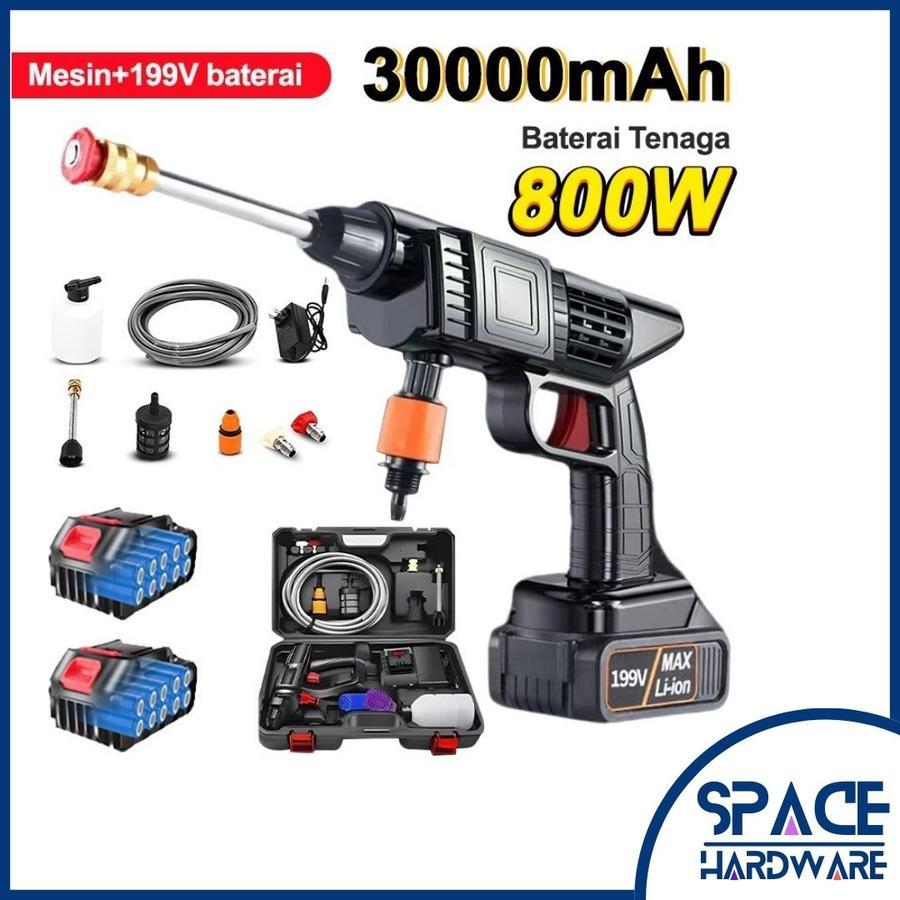 Alat Cuci Mobil Jet Washer Water Spray Gun Cordless Portable Wireless