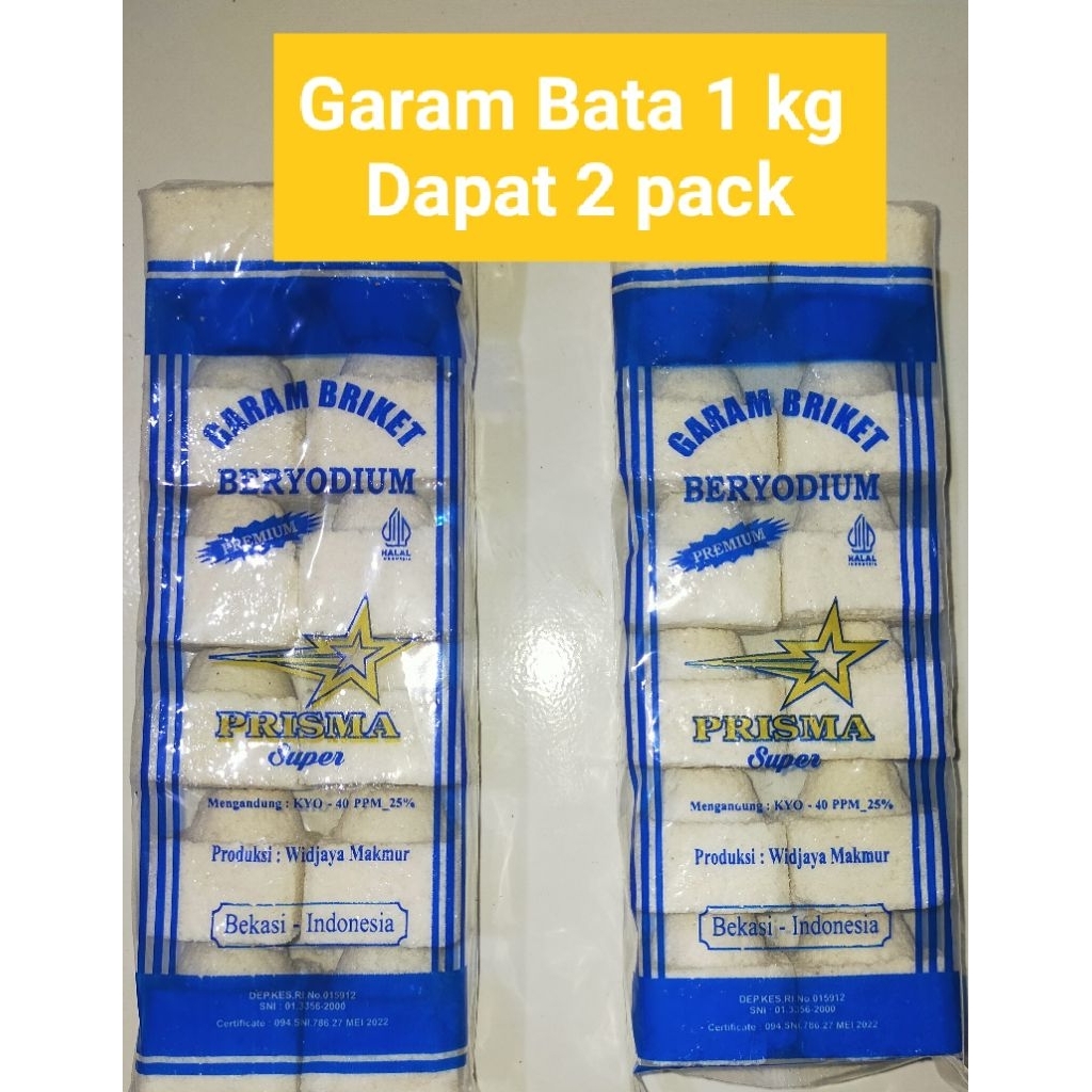 

Garam Bata Beryodium 1 kg dapat 2 pack