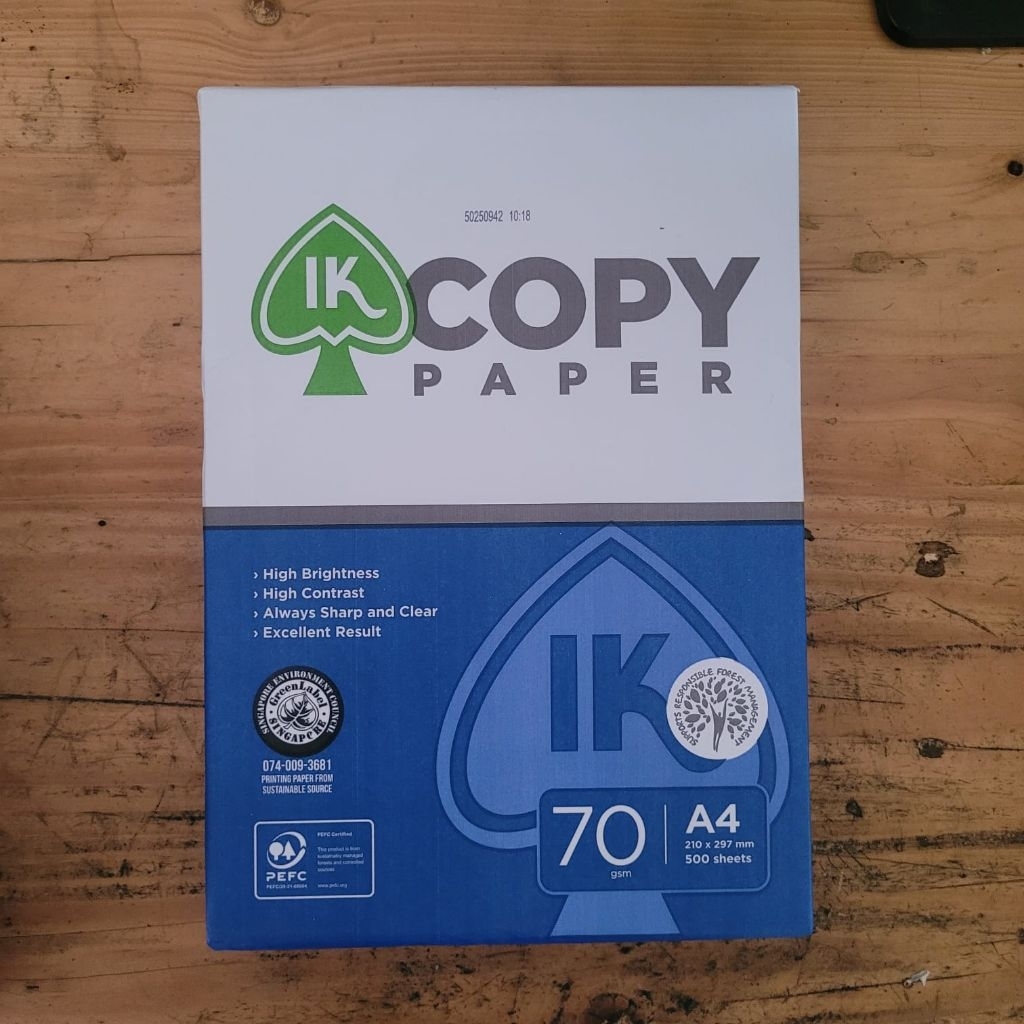 

Copy Paper Kertas HVS A4 70GSM Kertas Fotocopy - 1 Rim -