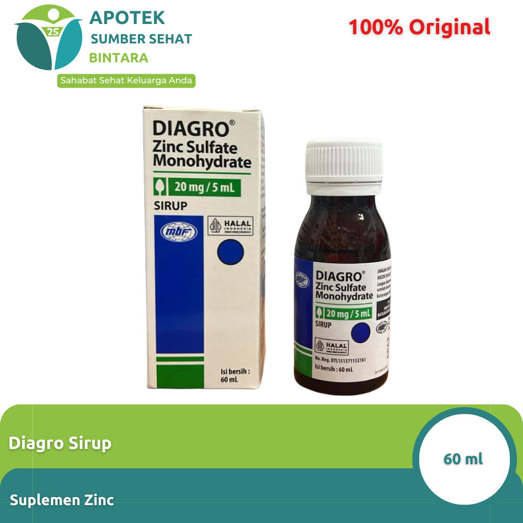 Diagro Sirup Anak 60ml | Suplemen Zinc Sirup Untuk Anak