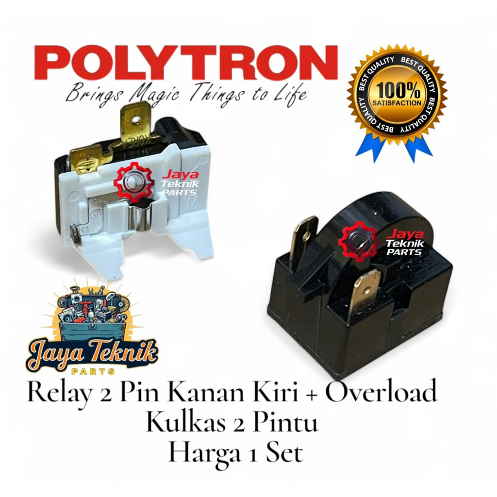 Set Relay Ptc Overload Kulkas Polytron 2 Pintu / Overload Kulkas Polytron