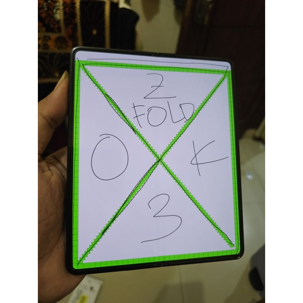 Lcd dalam samsung Z Fold 3 copotan