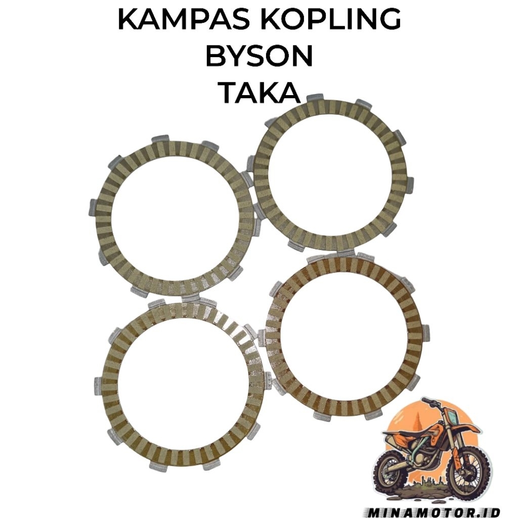 TAKA Kain Plat Kampas Kopling Byson Sparepart Aksesoris Onderdil Motor