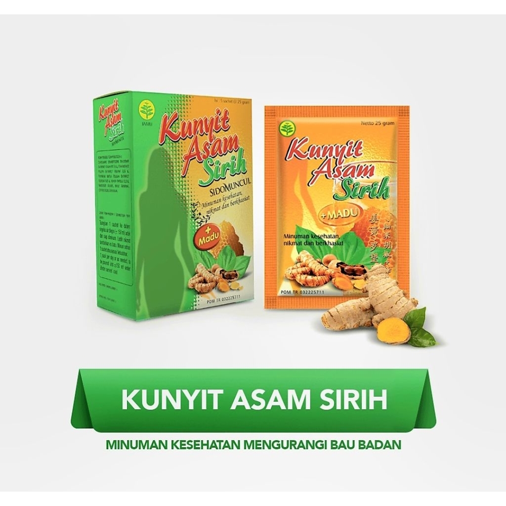 

Kunyit Asem Sirih plus madu sidomuncul