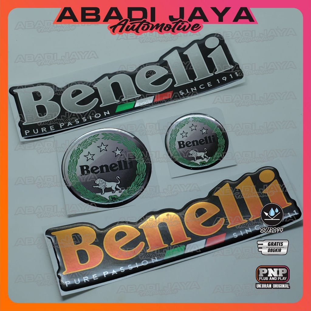 Emblem Timbul Logo Benelli / Emblem Benelli / Emblem Benelli Bulat