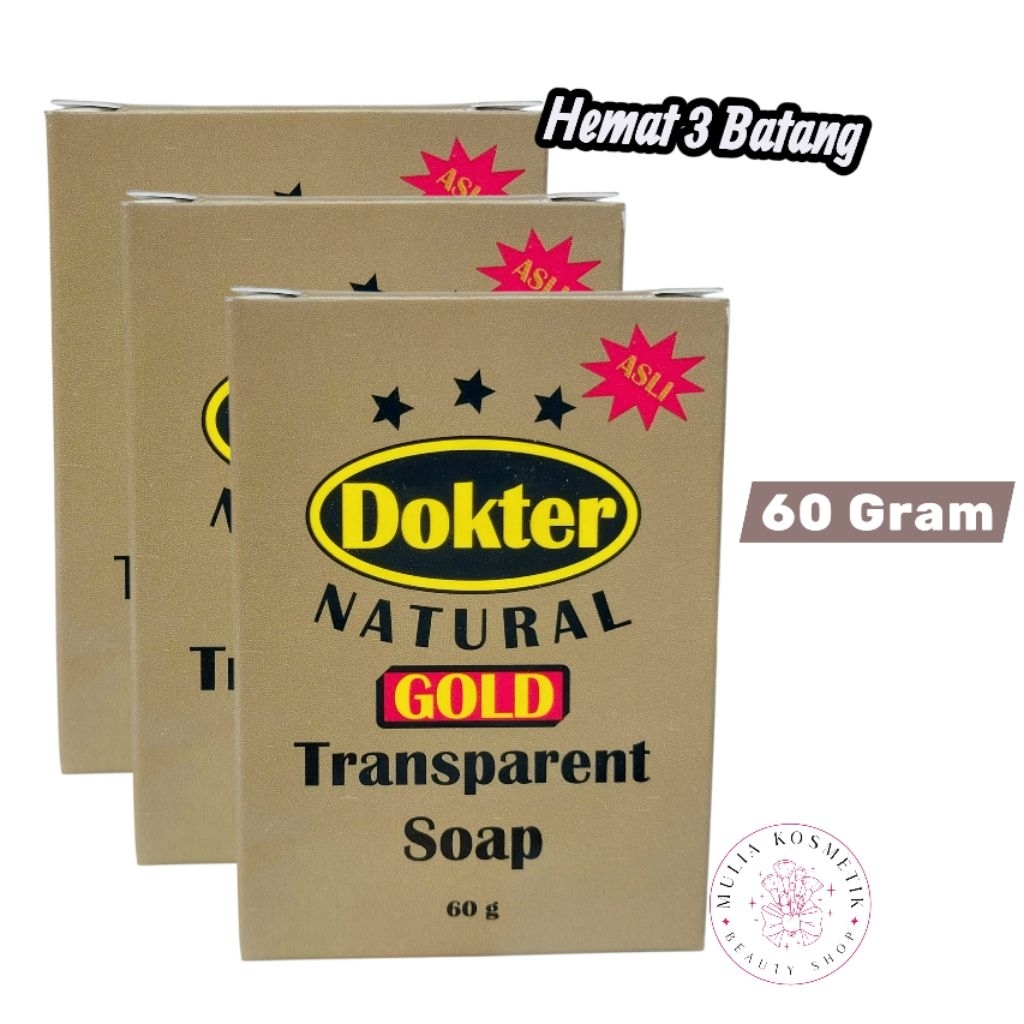 ( Hemat 3 Batang )SABUN DR GOLD NATURAL SOAP 60gr BPOM Cv Herlina Indah