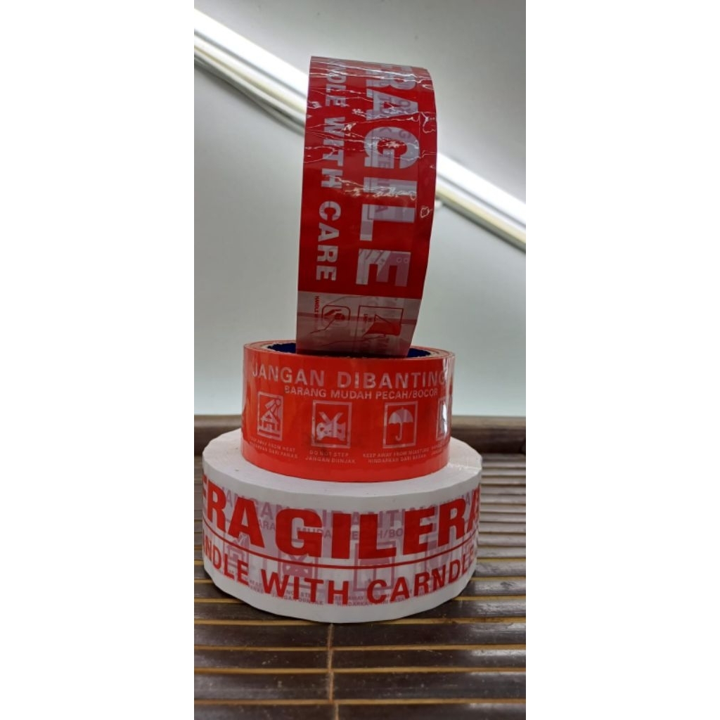 

lakban kabayan fragile merah 48mm x 300 x 1 rol