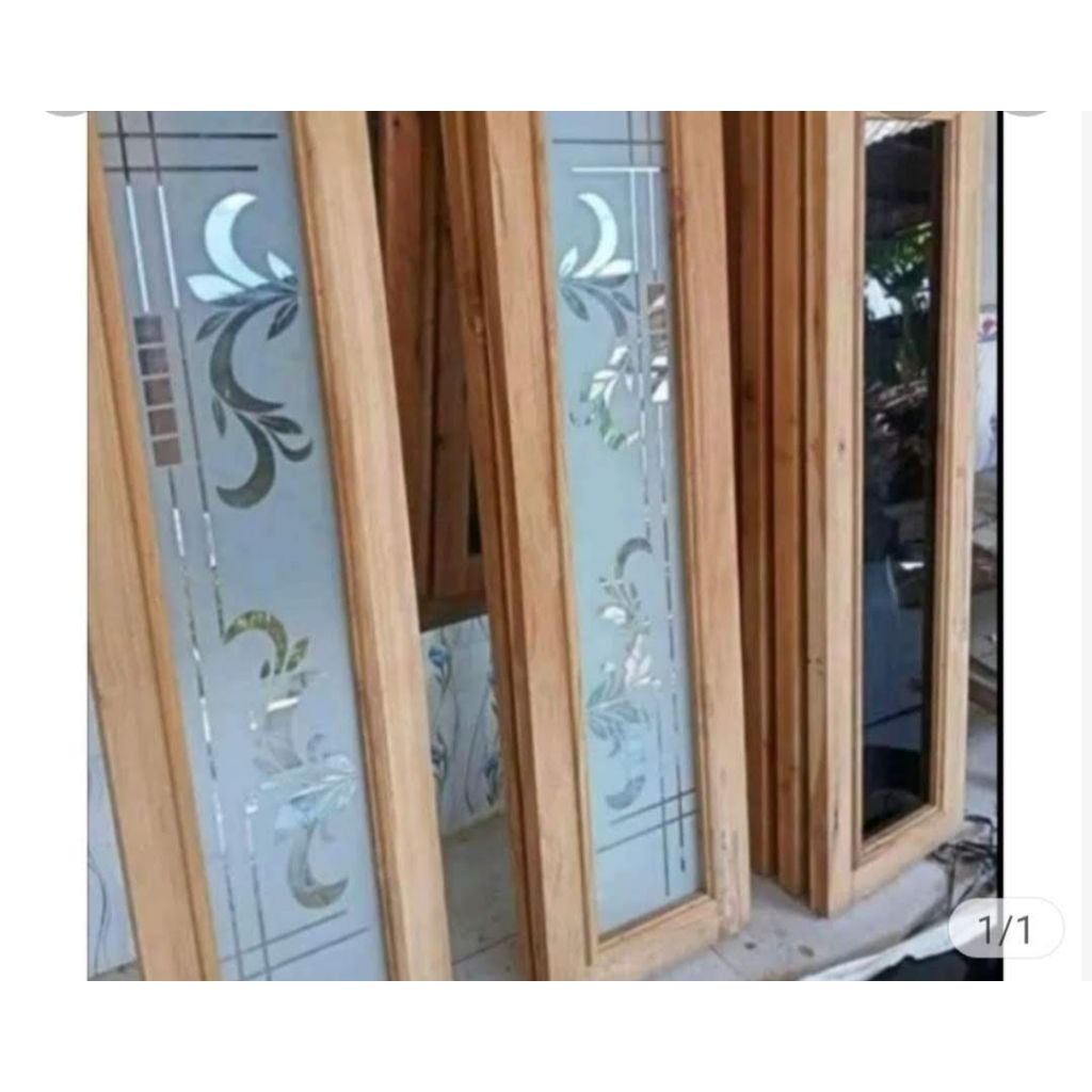 jendela dan kusen kaca sanblas