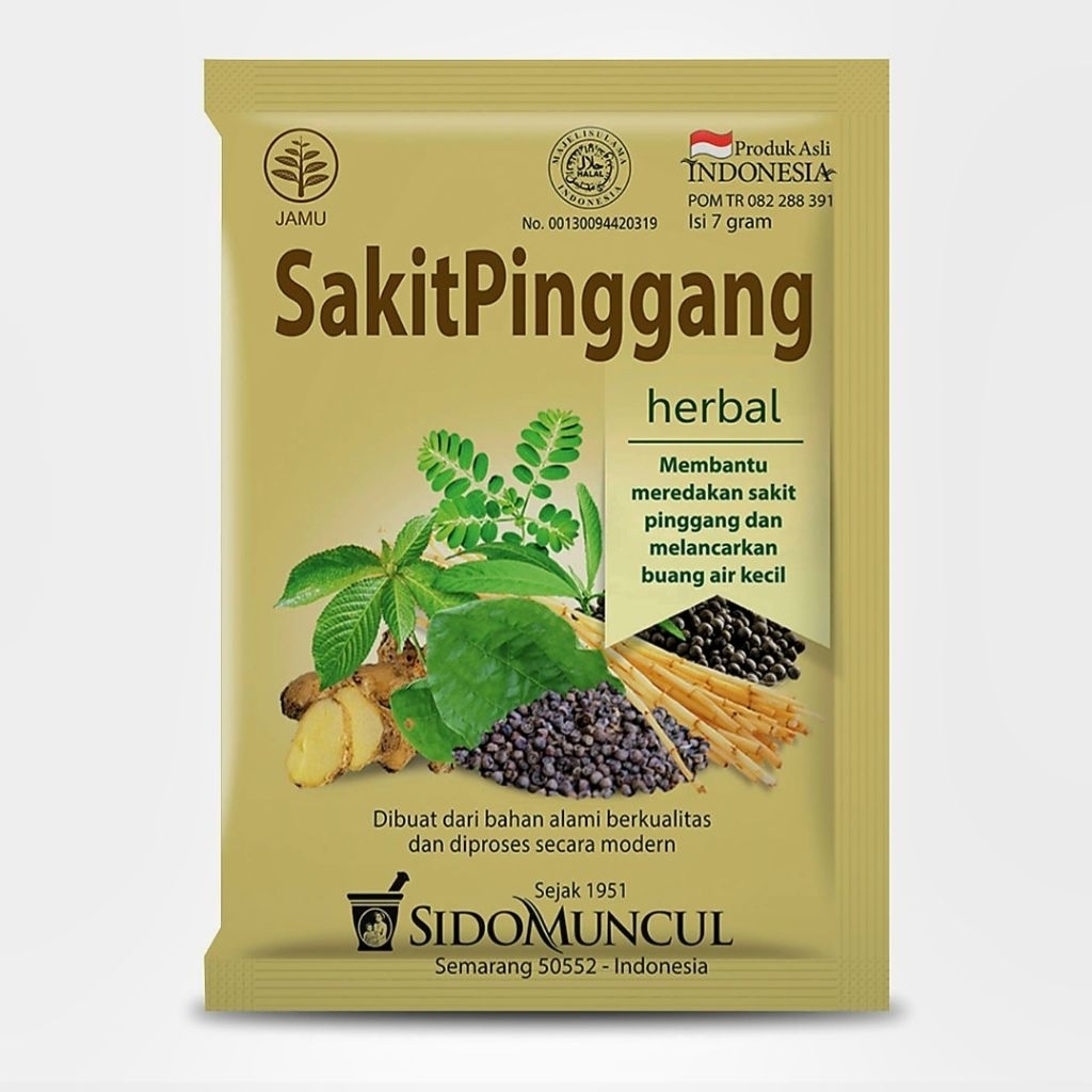 

Jamu Sakit Pinggang Sidomuncul 10 Sachet