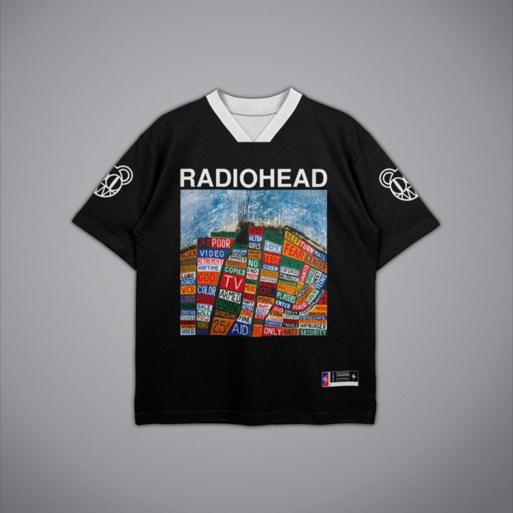 RADIOHEAD - JERSEY OVERSIZE HITAM RADIOHEAD - JERSEY OVERSIZE RADIOHEAD FULL PRINTING