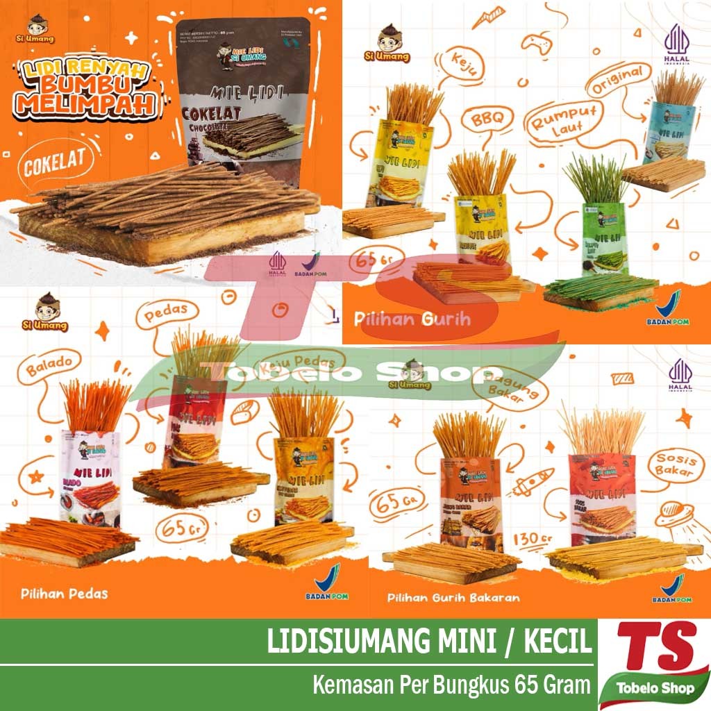 

SI UMANG MIE LIDI 65 GRAM / MIE LIDI SI UMANG / LIDI MINI / LIDI KECIL SI UMANG / LIDI LIDIAN V