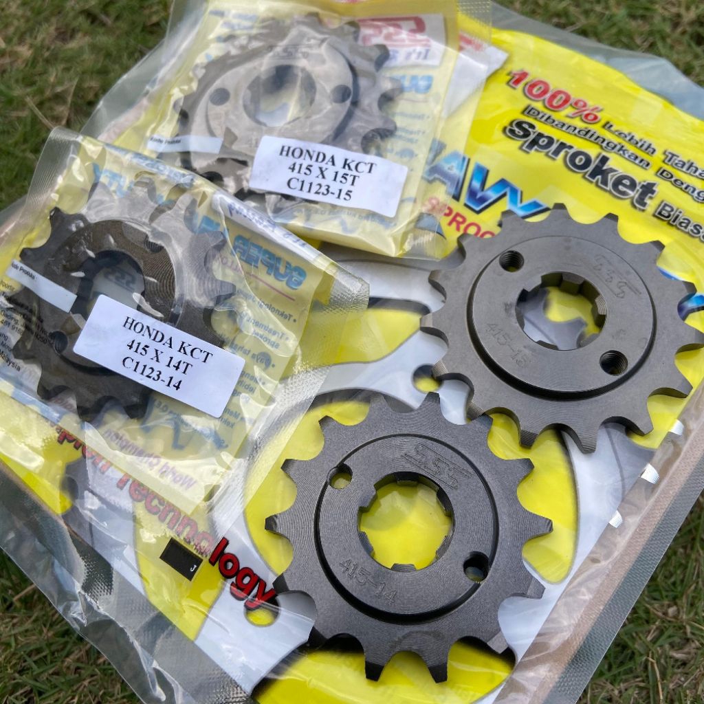 GEAR GIR DEPAN TRIPLE SSS 415 UKURAN 14 DAN 15 HONDA TIGER  MEGAPRO CB GL PRO GL100