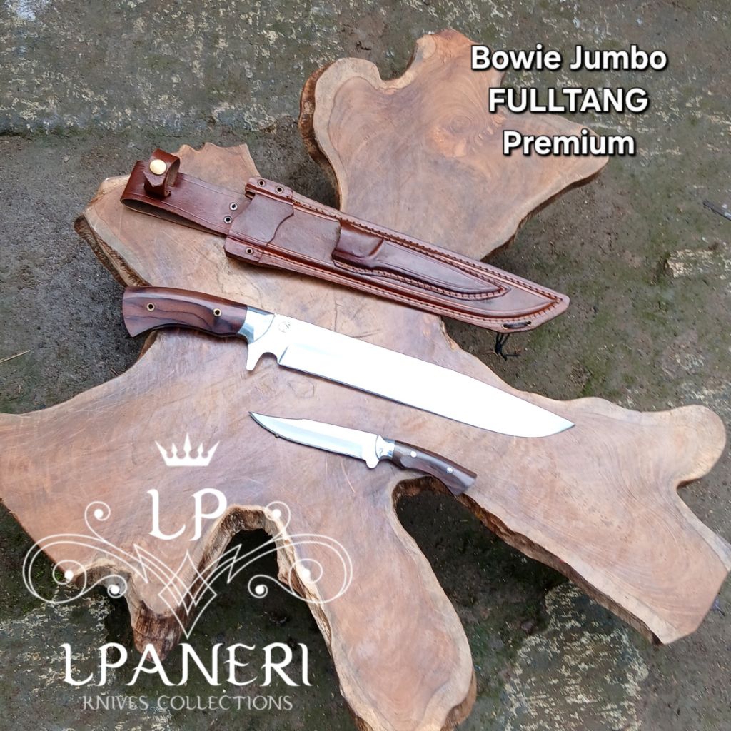 [Baja per tempa sepuh fulltang mirror] Pisau set bowie jumbo Premium LPANERI.