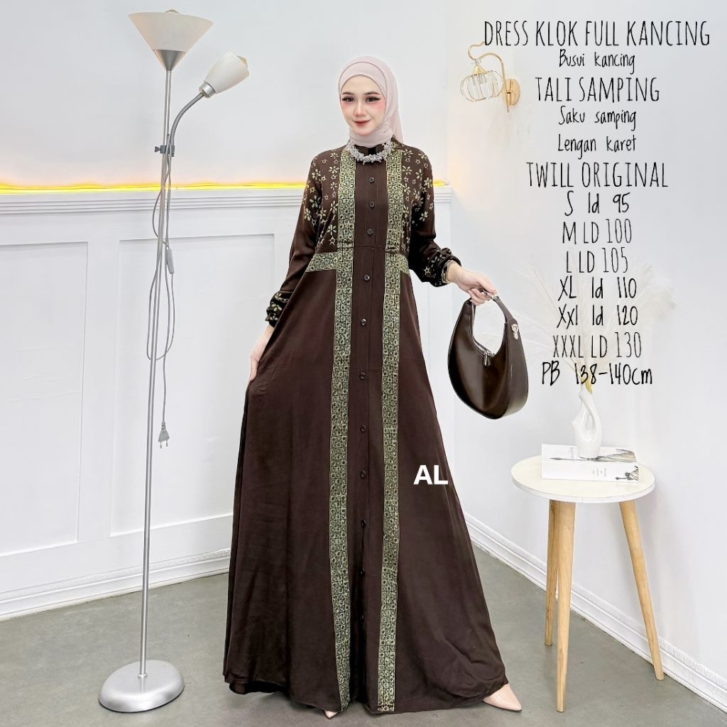 GAMIS TWILL ORI ALENA BATIK PEKALONGAN HIJAB MURAH DRESS BUSUI