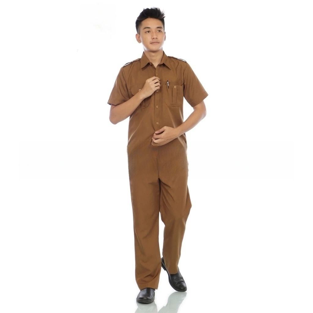 LIFESTYLE Seragam PNS Pemda Pria Lengan Pendek Baju PDH Pegawai Negeri Seragam Asn Pemda Baju Dinas