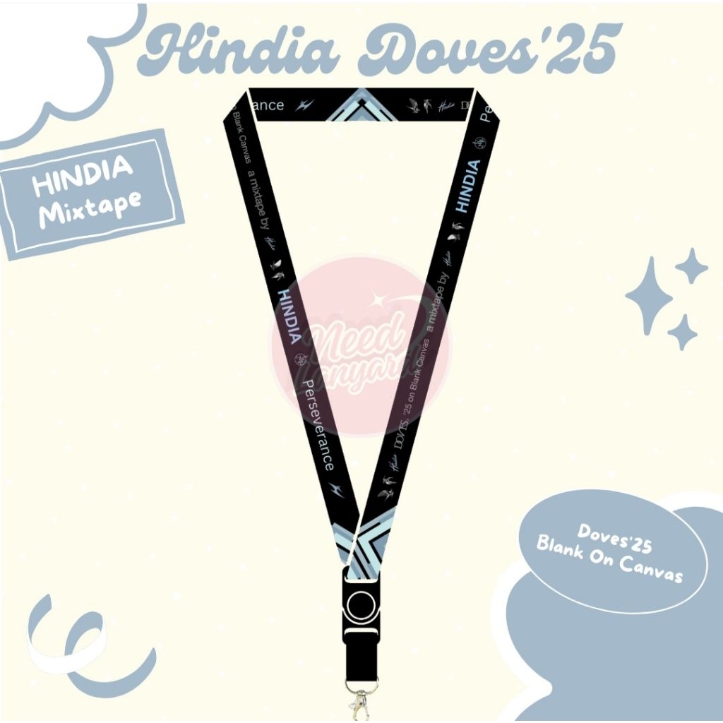 

LANYARD HINDIA DOVES BLACK/GANTUNGAN KUNCI HINDIA/LANYARD HINDIA DOVES/LANYARD BASKARA/GANTUNGAN PODS HINDIA/GANTUNGAN HP HINDIA