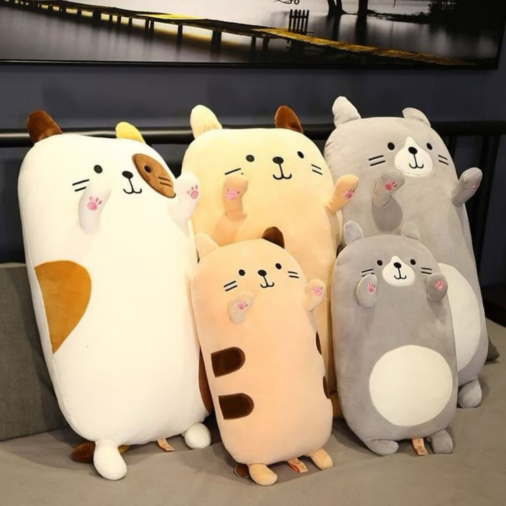 Boneka Bantal Kucing Soft Kawai Plushie