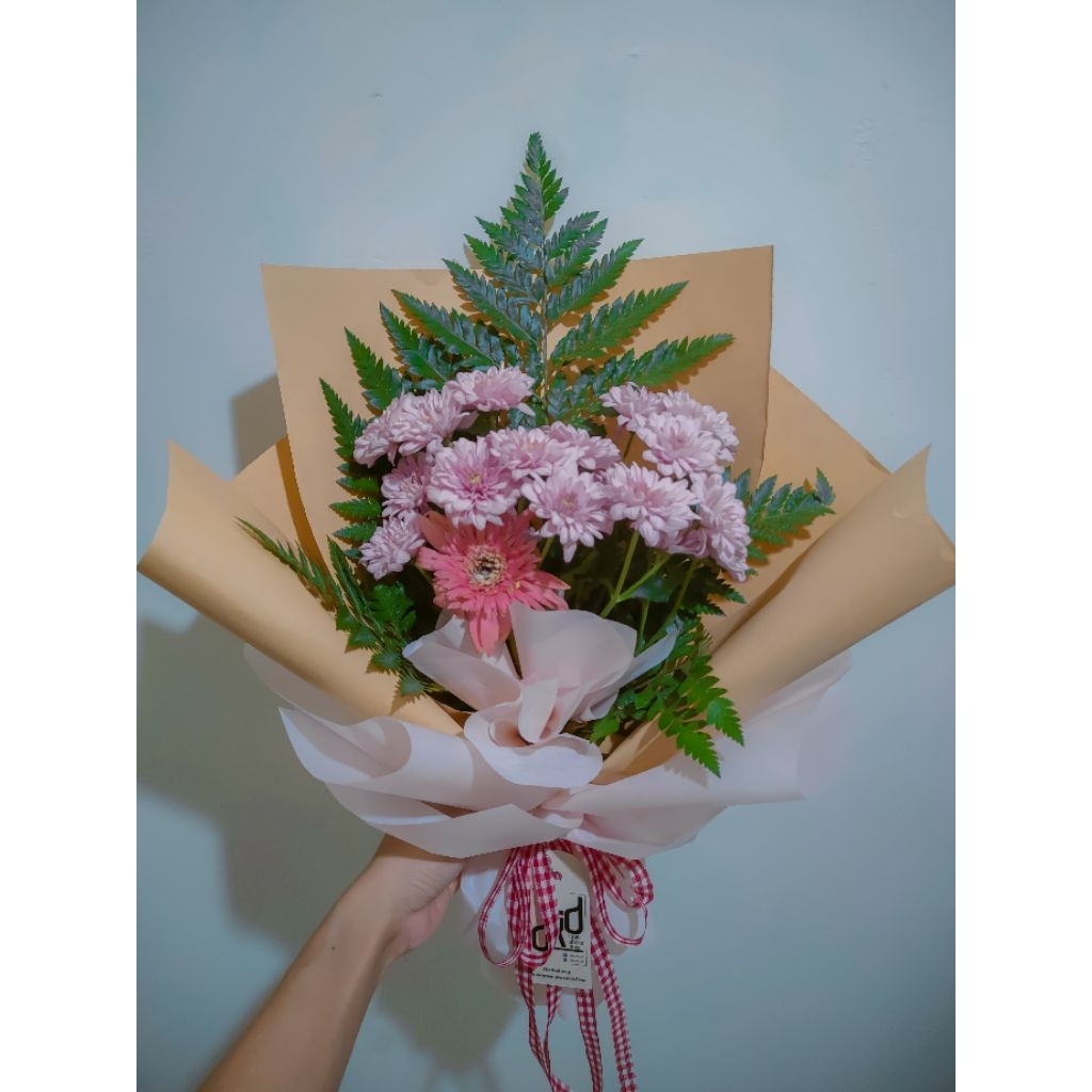 

desak_id buket bunga asli aster / bucket bunga asli segar / fresh flowers bouquet / buket bunga fresh [aster garbera delight]