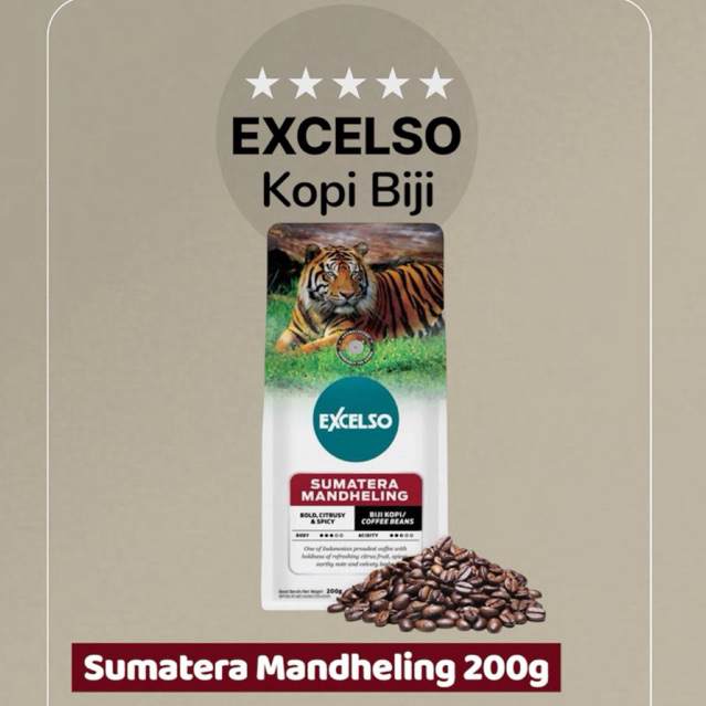

Kopi Excelso Sumatera Mandheling Biji 200g