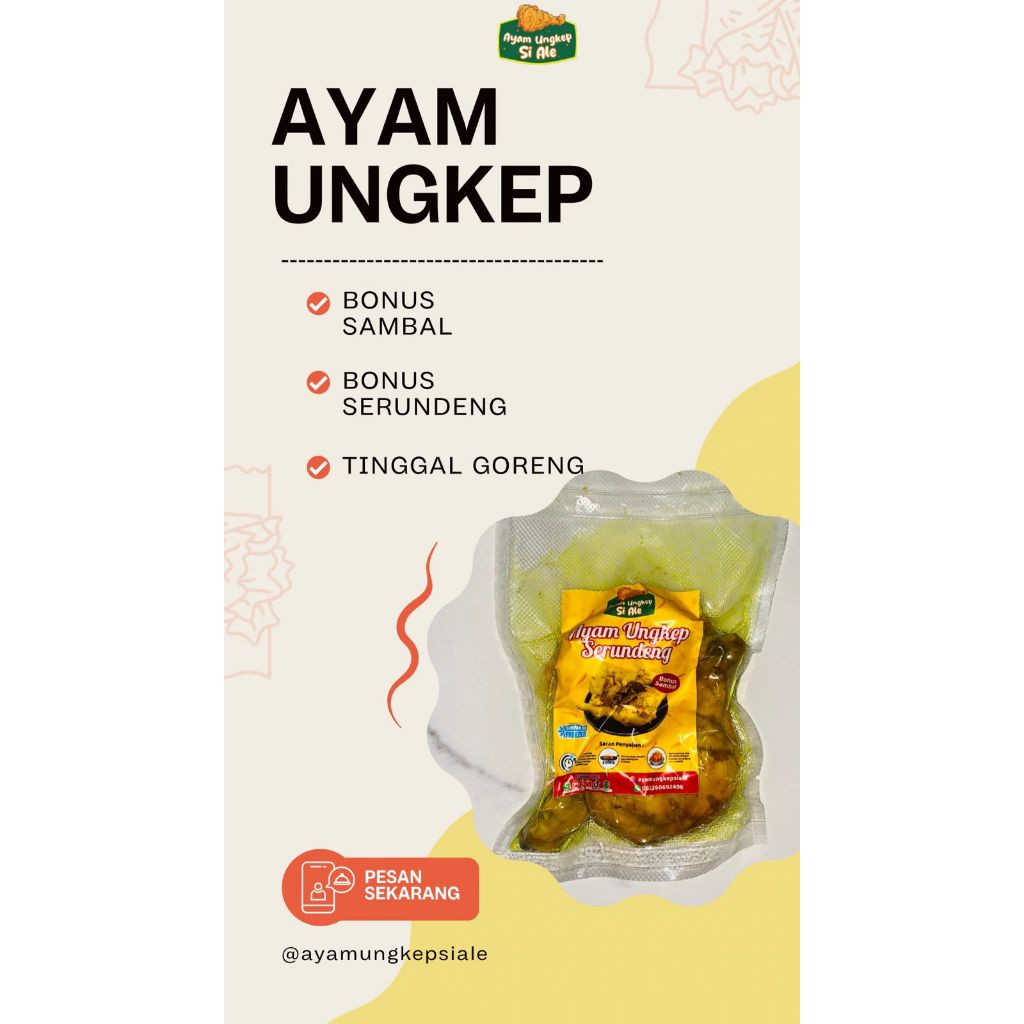 

Ayam Ungkep Serundeng 1 Ekor / 1/2 Ekor Bonus Sambal / Ayam Ungkep Frozen / Ayam Ungkep Kuning