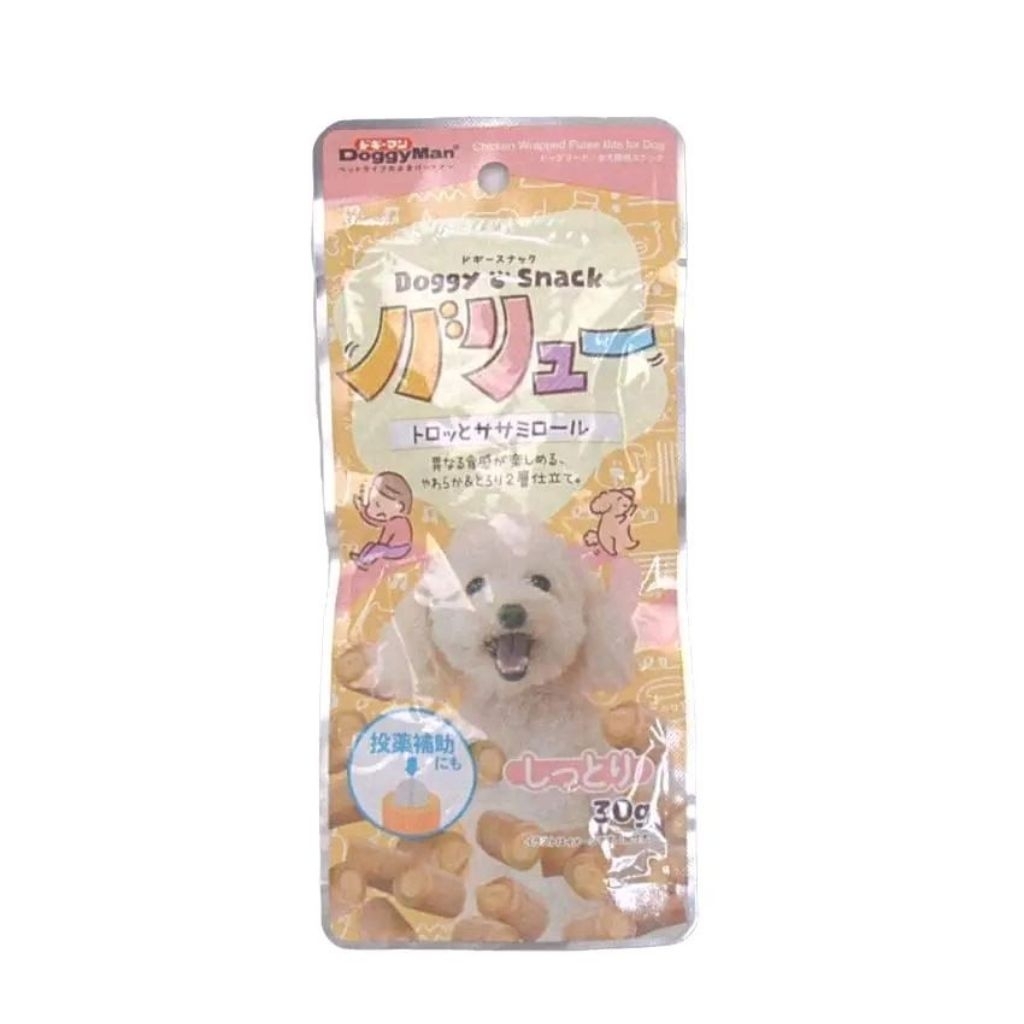 82490 Doggyman Chicken Wrapped Puree Bits 30gr for Dogs - cemilan snack anjing dog treats