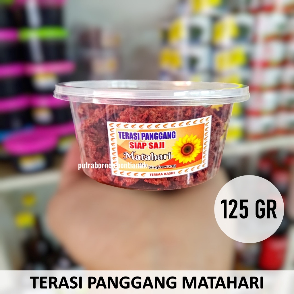 

Terasi Panggang Matahari 125 gr / Terasi Matang Siap Pakai / Terasi Udang Asli Singkawang